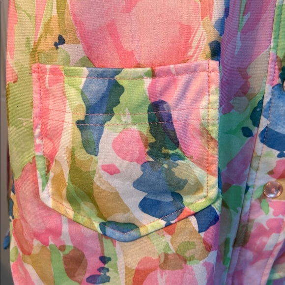 70’s Najla New York floral watercolor pantsuit - Picture 4 of 12